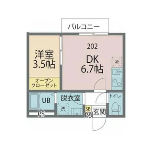 カインドネス千葉公園【2階】の間取り