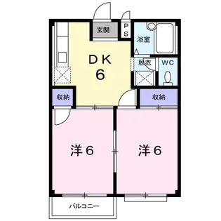 茨城県ひたちなか市大字足崎【アパート】の間取り