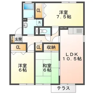 ロイヤルコート【1階】の間取り