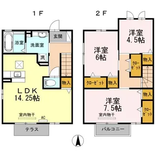 シェノワ潤(ウルミ) Bの間取り