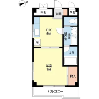 晴美マンション【1階】の間取り