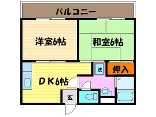 アヴェニ-ル向陽【1階】の間取り