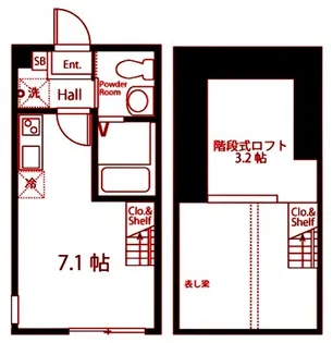 ハーミットクラブハウス戸塚ロータスコート【2階】の間取り
