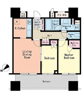 パークコート千代田富士見ザタワー【8階】の間取り