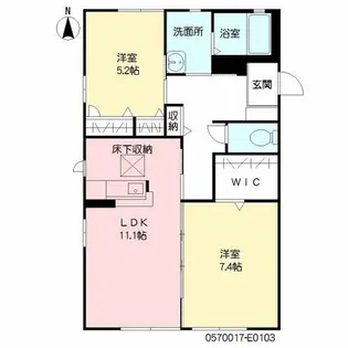 フェリーチェ桜坂【1階】の間取り