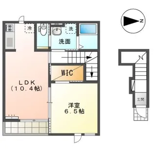 岡山県岡山市中区長岡【アパート】の間取り