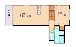 アクエルド野崎通【2階】の間取り