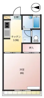 細井ハイツII【1階】の間取り