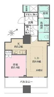 ザ・パークハウス西新宿タワー60【6階】の間取り