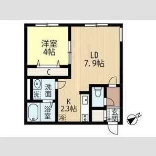 プレシェルト麻生【2階】の間取り