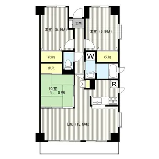 リヴィエール新横浜【3階】の間取り