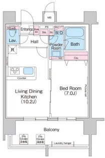 コンフォリア新宿【10階】の間取り