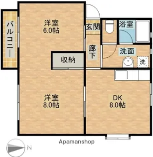 サンコーポ【3階】の間取り