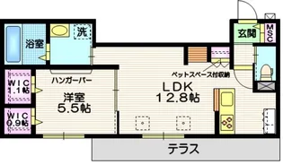 Chambreuil シャンブレイユ【1階】の間取り