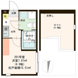 ハーモニーテラス北綾瀬II【2階】の間取り