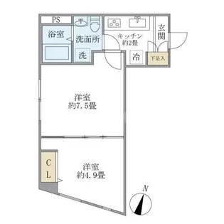 タスキリシェス板橋区役所前【3階】の間取り