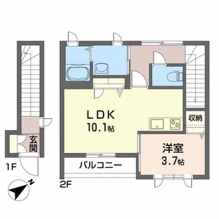 ディアス昭和1【2階】の間取り