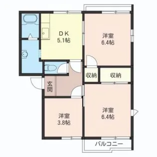 チェリーハイツA【2階】の間取り