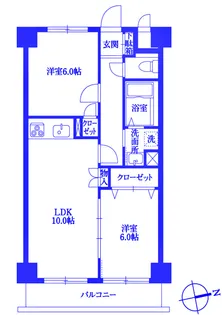 KDXレジデンス鶴見【2階】の間取り