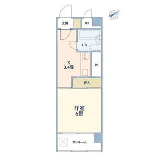 早稲田永谷マンション【3階】の間取り