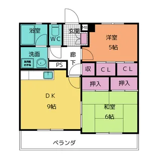 ラ・ネージュ梅森台【1階】の間取り