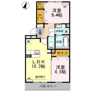 エスピガ【2階】の間取り
