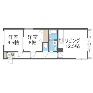 ビッグバーンズマンション北郷III D棟【4階】の間取り