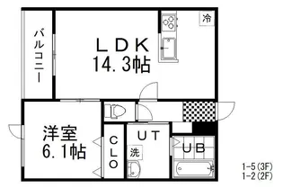 ふぁみぃゆ1【3階】の間取り