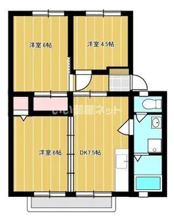 アールヒルズB【2階】の間取り