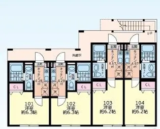 仮)シティハイツ座間1号棟【1階】の間取り