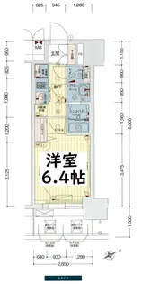 プレサンスOSAKA DOMECITYビーツ【7階】の間取り