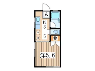 ハイツアベカワ【1階】の間取り