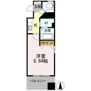 ユーレジデンス名駅南【8階】の間取り