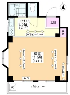 松村ハイツ【3階】の間取り