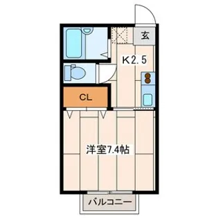 コリーヌ上町【2階】の間取り