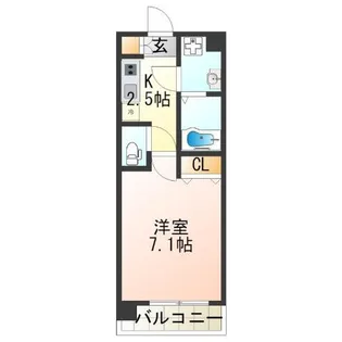 LIVIAZ NAMBA AIRY【5階】の間取り