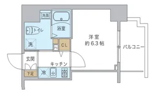 スプランディッド品川【6階】の間取り