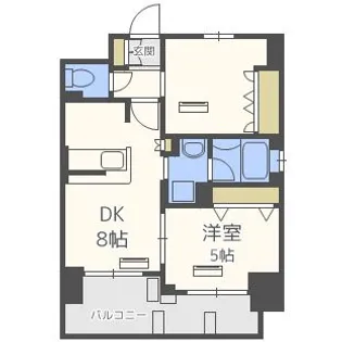 エステムコート神戸ハーバーランド前Vアクア【2階】の間取り
