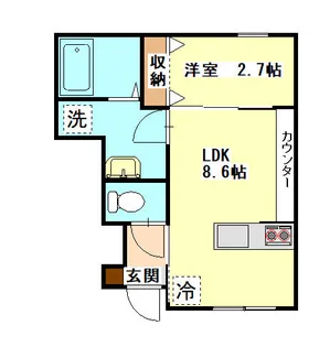 ハニエルV【1階】の間取り