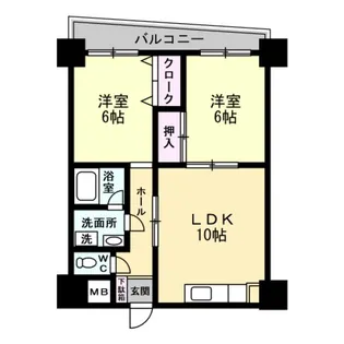 日宝グランディ新町【7階】の間取り