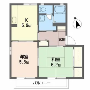 シャーメゾン上町A【2階】の間取り