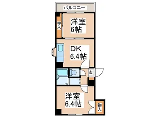 ポートアメニティ弁天【1階】の間取り