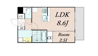 エストゥルース京都II【1階】の間取り