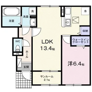 ゼン・クオーレ佐久平【1階】の間取り