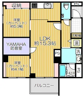 島津山ヒルズ【1階】の間取り
