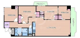 日興千里台スカイタウンC【4階】の間取り