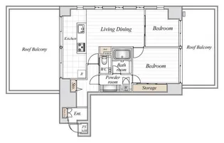 柳橋レジデンス【11階】の間取り