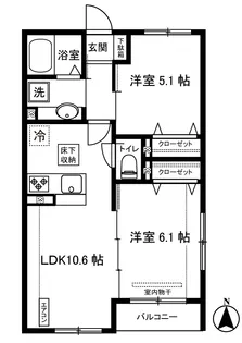 パロス羽沢【1階】の間取り