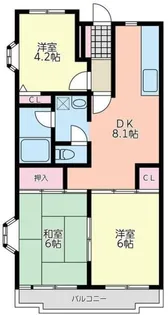 メルベーユかしわ台【1階】の間取り