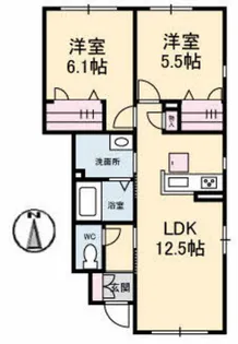 シャルマン A棟【1階】の間取り